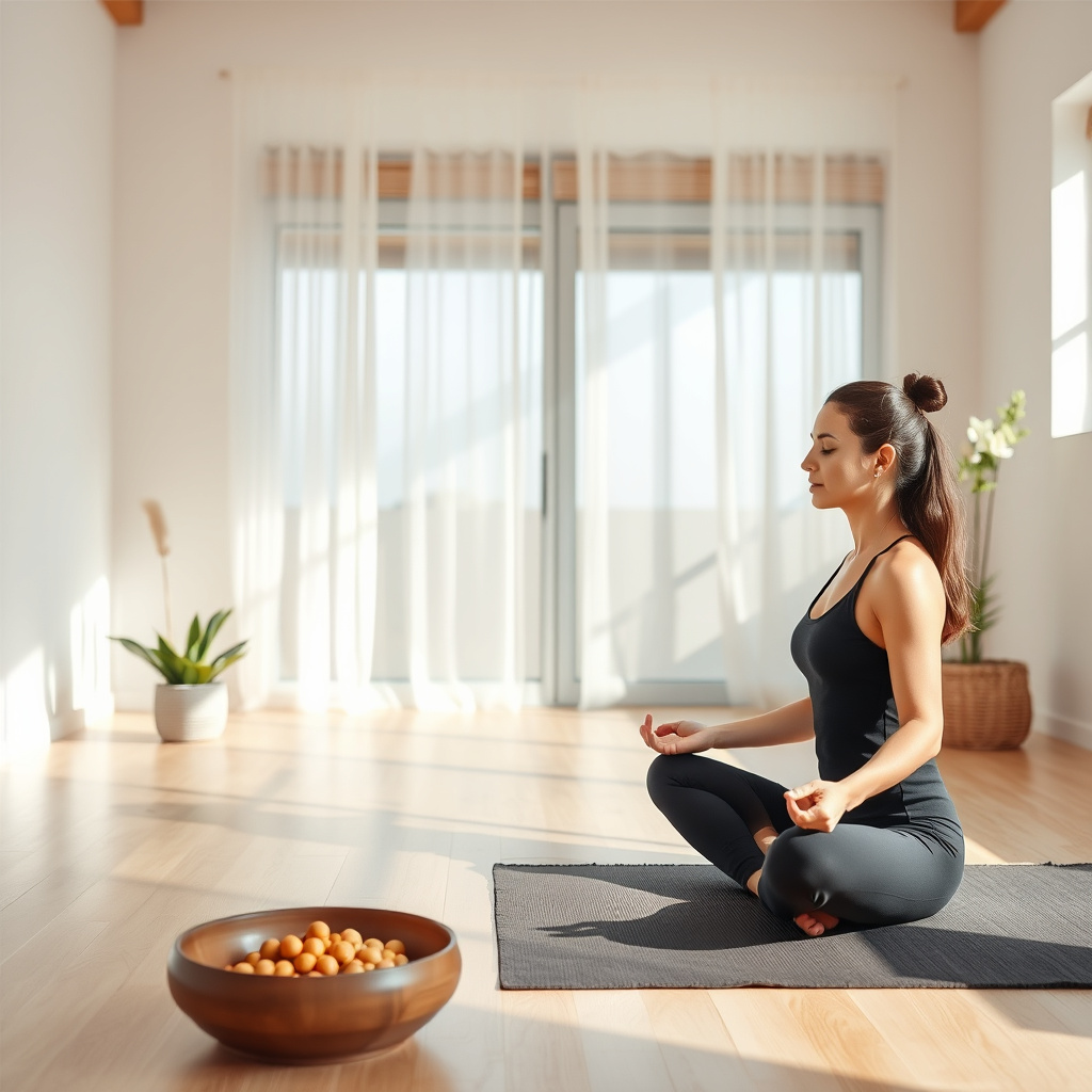 Healthy lifestyle yoga meditation